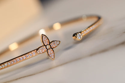 [Riva Jewelry]IDYLLE GOLD OPEN BRACELET DIAMOND PAVED