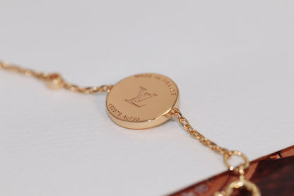 [Riva Jewelry]STAR AND SUN 4 MOTIF ROSE GOLD MALACHITE BRACELET