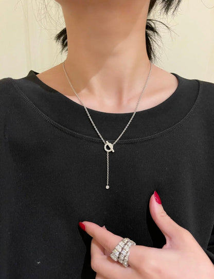 [Riva Jewelry]FINESSE SILVER DIAMOND NECKLACE