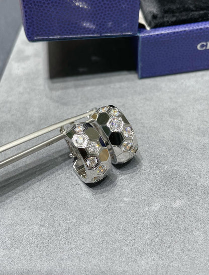 [Riva Jewelry]BEE LOVE DIAMOND HOOP EARRINGS