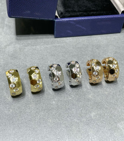 [Riva Jewelry]BEE LOVE DIAMOND HOOP EARRINGS