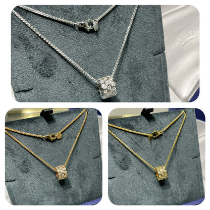[Riva Jewelry]BEE LOVE DIAMOND PAVED 3 ROW NECKLACE