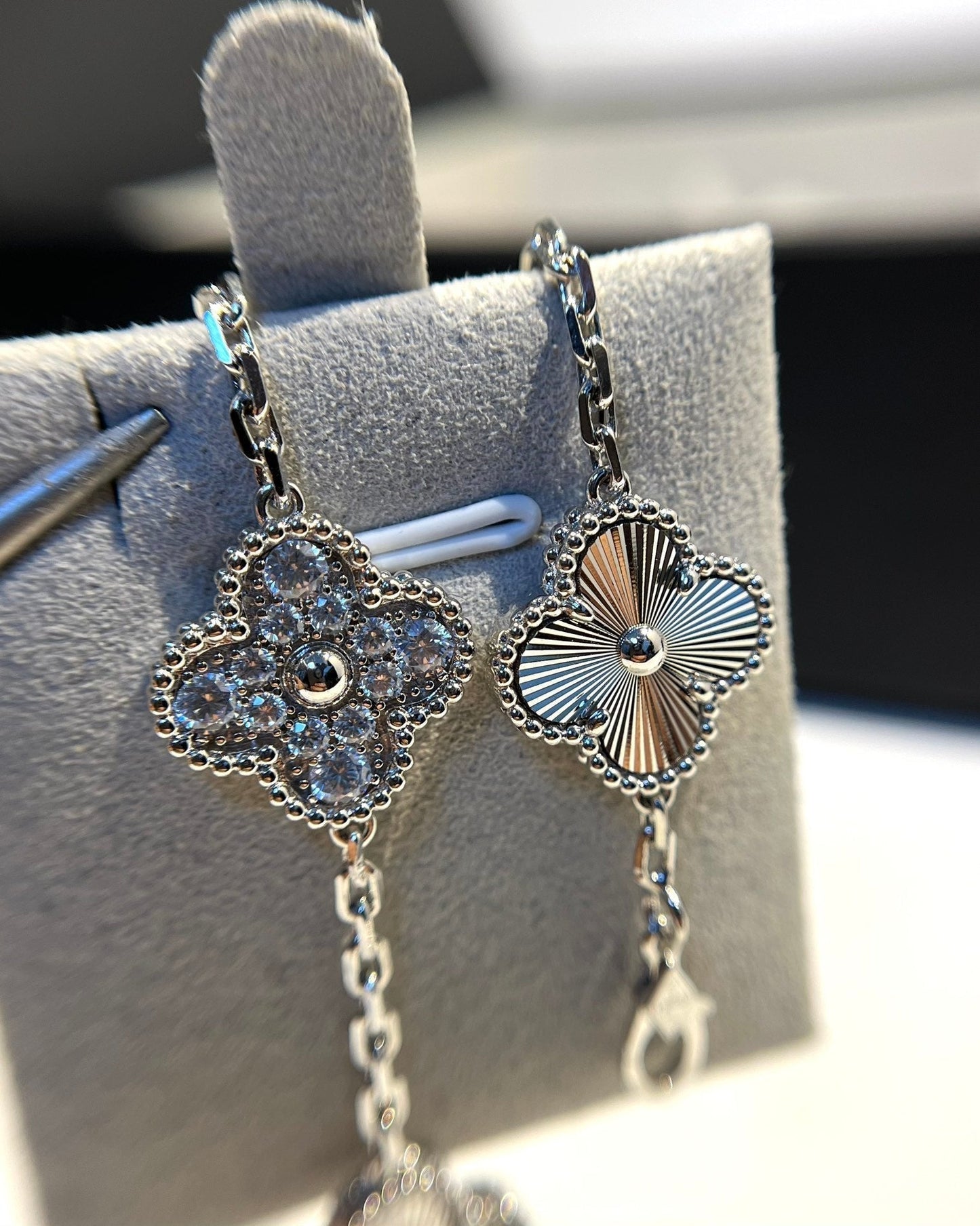 [Riva Jewelry]LUCKY CLOVER 5-MOTIF BRACELET - LASER COLLECTION