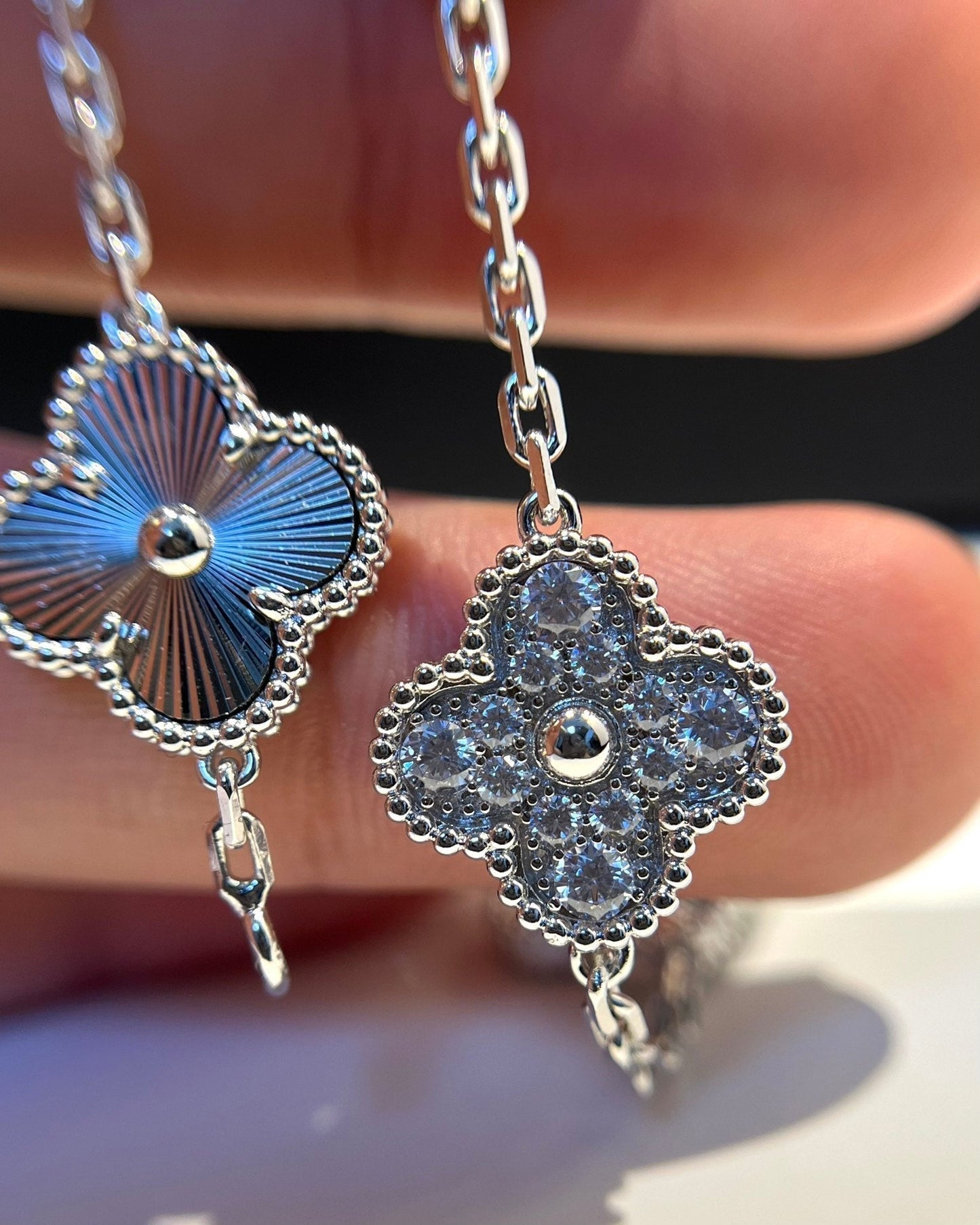 [Riva Jewelry]LUCKY CLOVER 5-MOTIF BRACELET - LASER COLLECTION