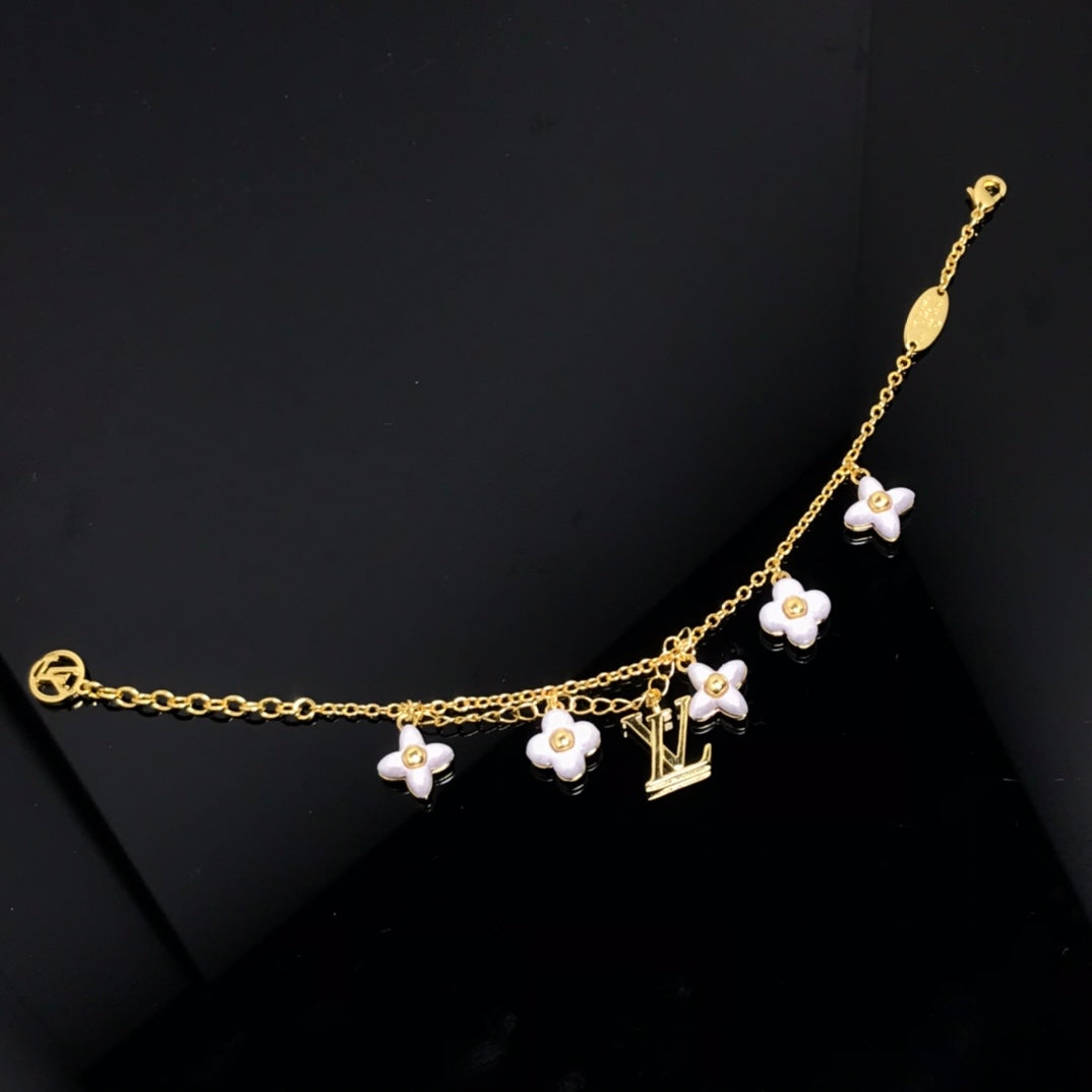 [Riva Jewelry]LOGO 6 MOTIF STAR AND SUN GOLD BRACELET