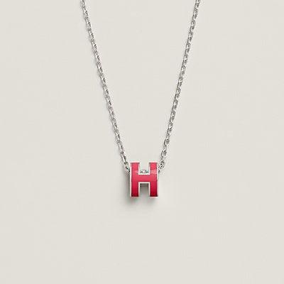 [Riva Jewelry]H NECKLACE PINK