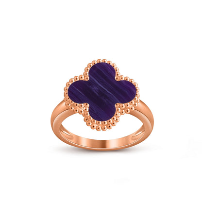 [Riva Jewelry]LUCKY CLOVER VINTAGE ROSE GOLD RING COLLECTION
