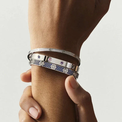 [Riva Jewelry]CLASSIC 6.1MM LOVE BRACELET 10-DIAMOND MULTICOLOR