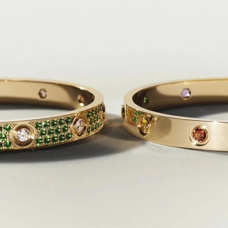 [Riva Jewelry]CLASSIC 6.1MM LOVE BRACELET 10-DIAMOND MULTICOLOR