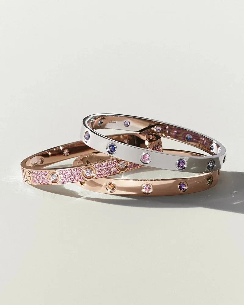[Riva Jewelry]CLASSIC 6.1MM LOVE BRACELET 10-DIAMOND FULL PAVÉ