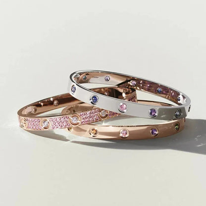 [Riva Jewelry]CLASSIC 6.1MM LOVE BRACELET 10-DIAMOND MULTICOLOR