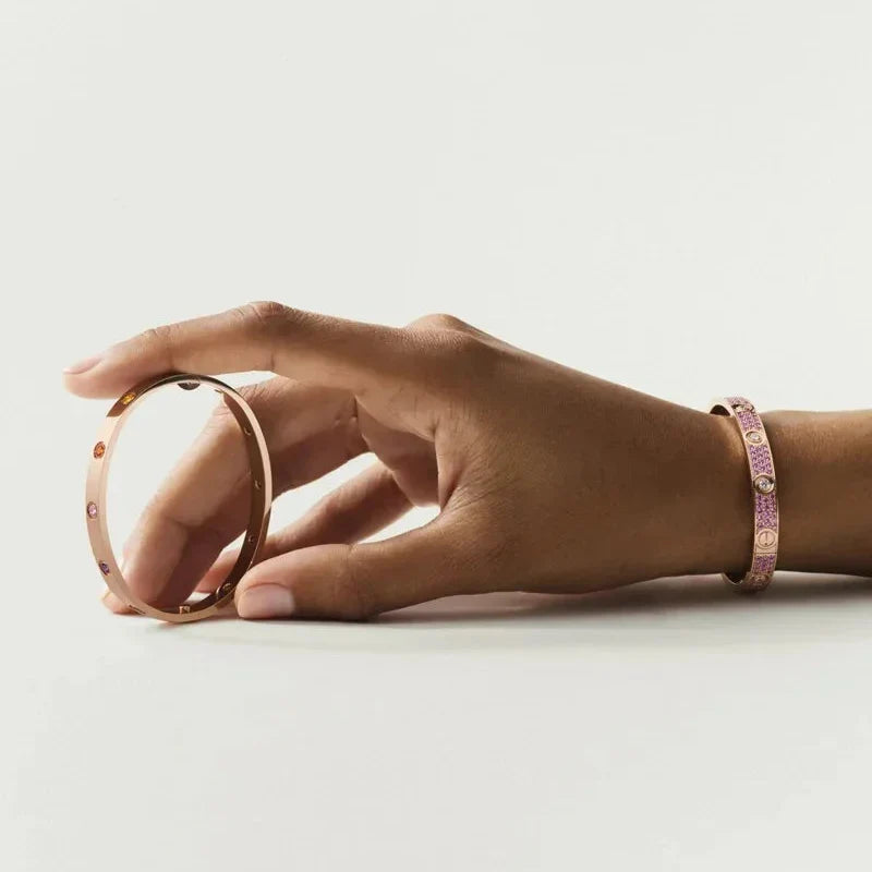 [Riva Jewelry]CLASSIC 6.1MM LOVE BRACELET 10-DIAMOND MULTICOLOR