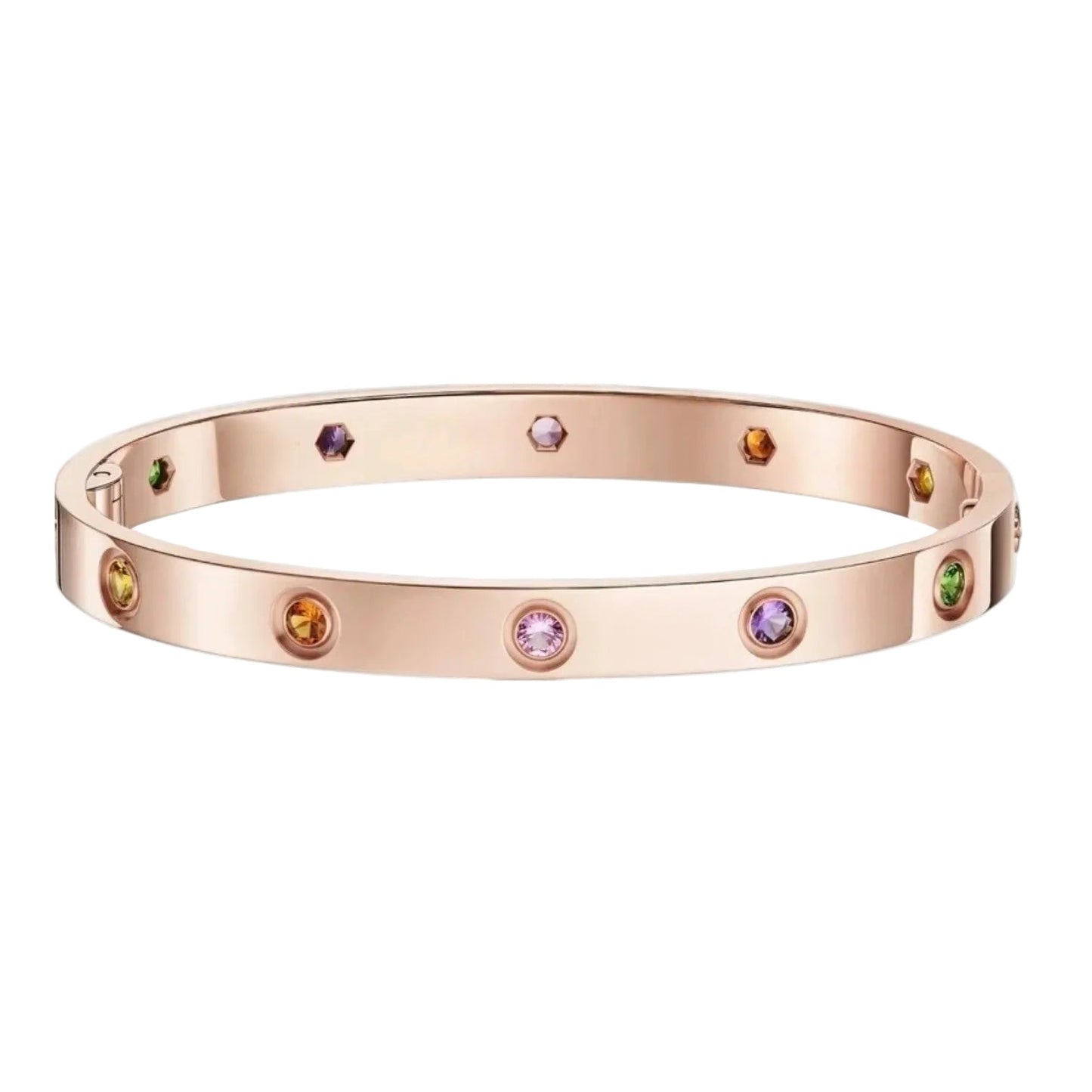 [Riva Jewelry]CLASSIC 6.1MM LOVE BRACELET 10-DIAMOND MULTICOLOR