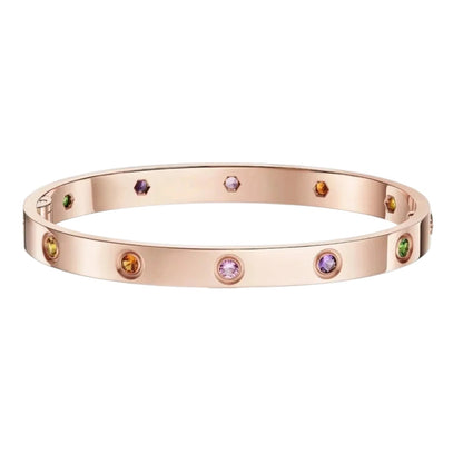 [Riva Jewelry]CLASSIC 6.1MM LOVE BRACELET 10-DIAMOND MULTICOLOR