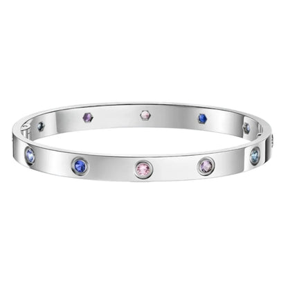 [Riva Jewelry]CLASSIC 6.1MM LOVE BRACELET 10-DIAMOND MULTICOLOR