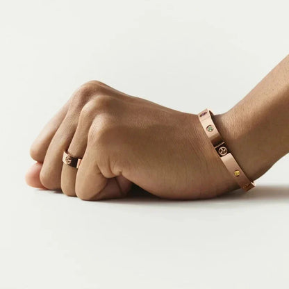 [Riva Jewelry]CLASSIC 6.1MM LOVE BRACELET 10-DIAMOND MULTICOLOR