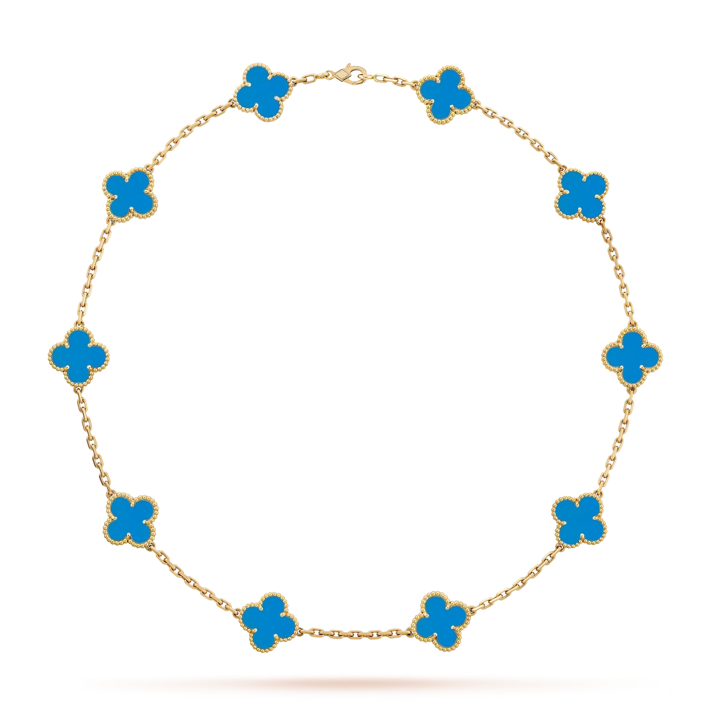 [Riva Jewelry]CLASSIC LUCKY 10-MOTIF CLOVER NECKLACE GOLD COLLECTION