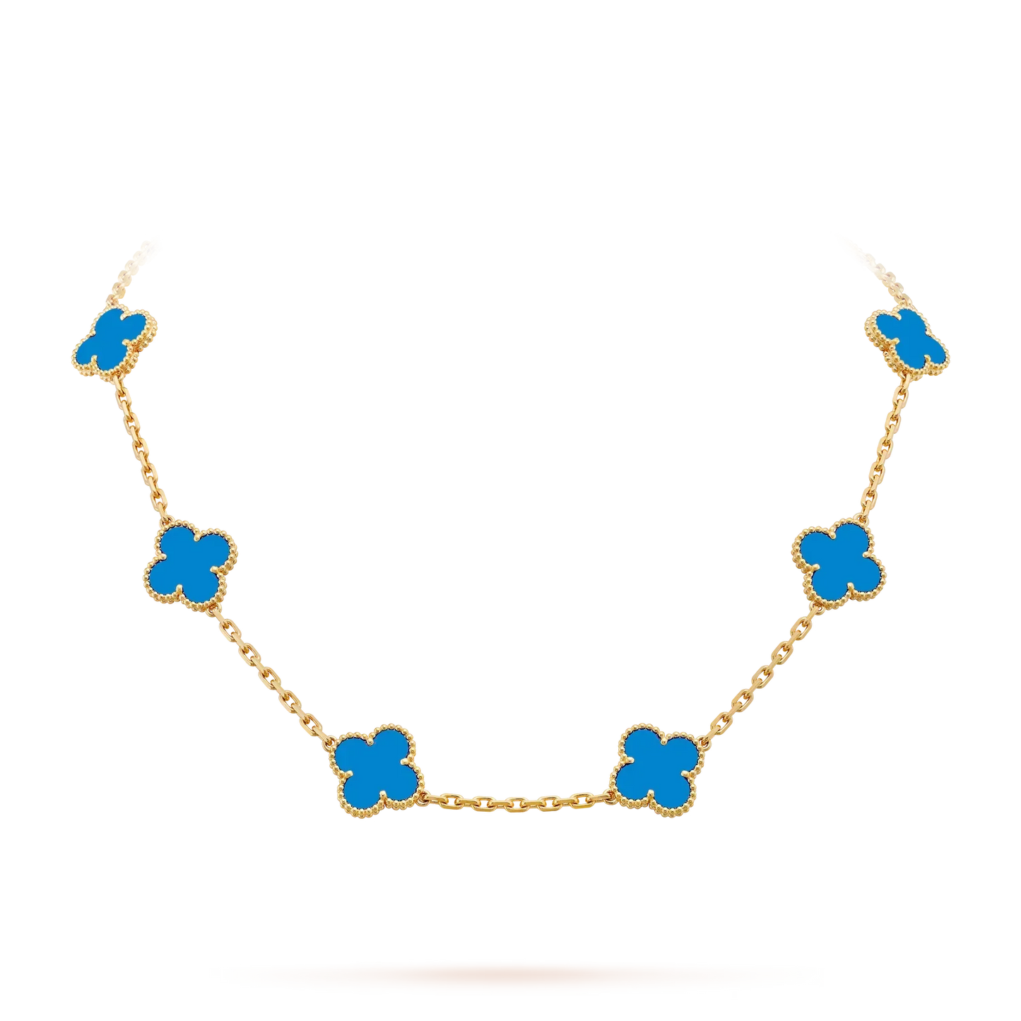[Riva Jewelry]CLASSIC LUCKY 10-MOTIF CLOVER NECKLACE GOLD COLLECTION
