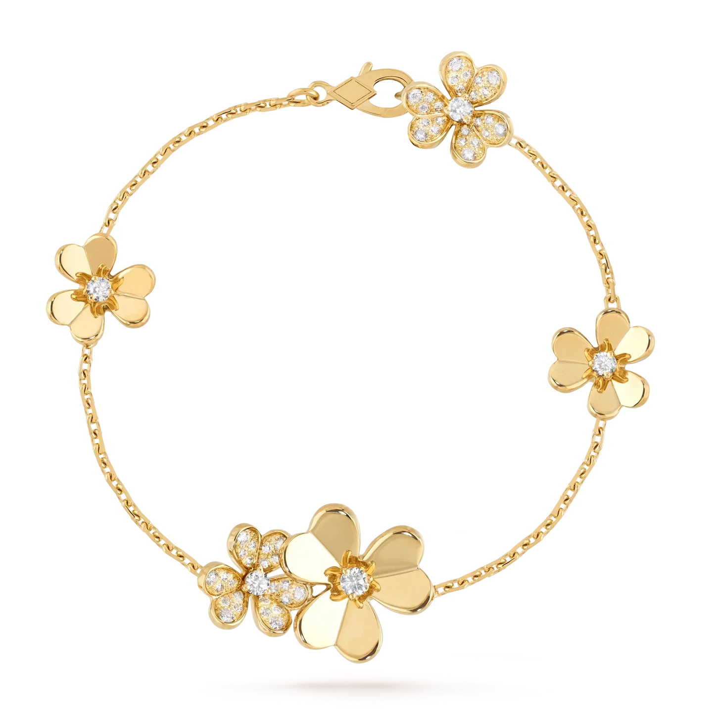 [Riva Jewelry]LUMINOUS BLOSSOM 5-MOTIF CHARM BRACELET
