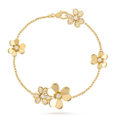 [Riva Jewelry]LUMINOUS BLOSSOM 5-MOTIF CHARM BRACELET