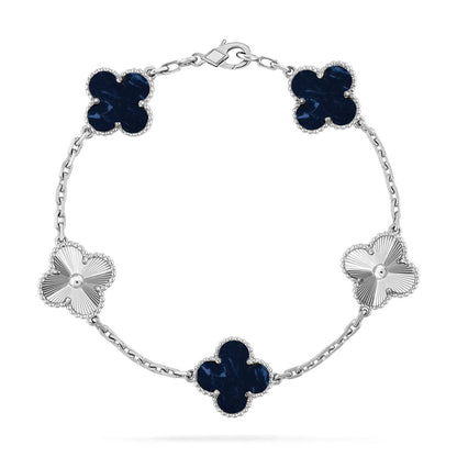 [Riva Jewelry]LUCKY CLOVER 5-MOTIF BRACELET - PIETERSITE COLLECTION