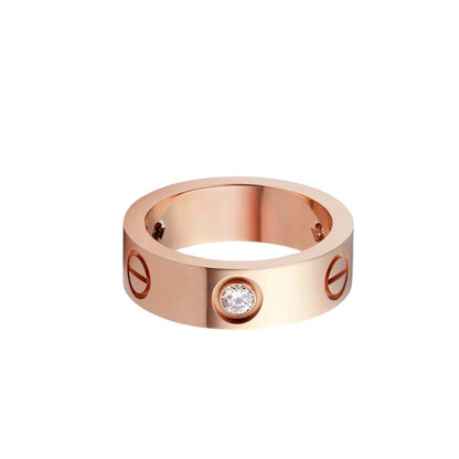 [Riva Jewelry]LOVE 5.5MM 3 DIAMONDS RING