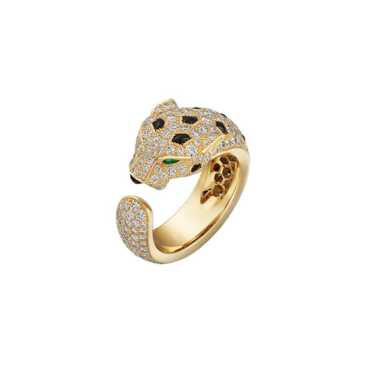 [Riva Jewelry]PANTHÈRE DE DIAMOND HALF-PAVÉ MEDIUM RING