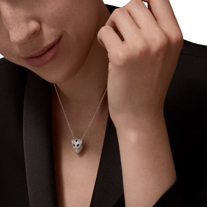 [Riva Jewelry]LEOPARD HEAD FULL PAVÉ DIAMOND PENDANT NECKLACE