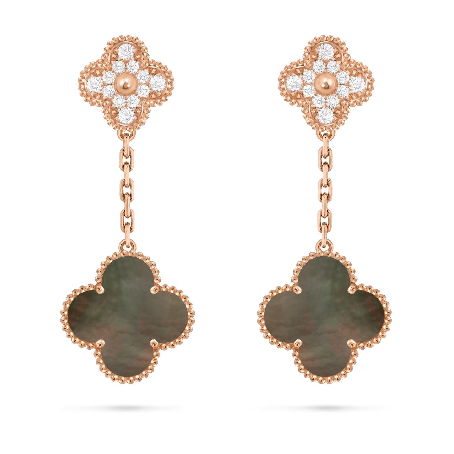 [Riva Jewelry]CLOVER DUAL-MOTIF STATEMENT STUD EARRINGS - DOUBLE-CHARM COLLECTION