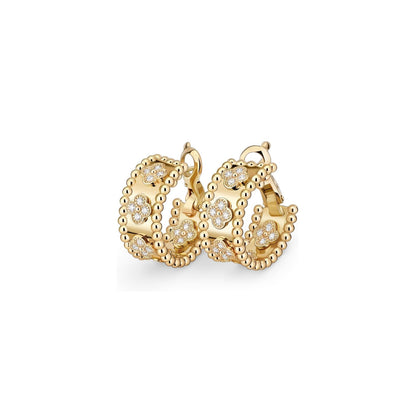 [Riva Jewelry]KALEIDOSCOPE CLOVER HOOP EARRINGS