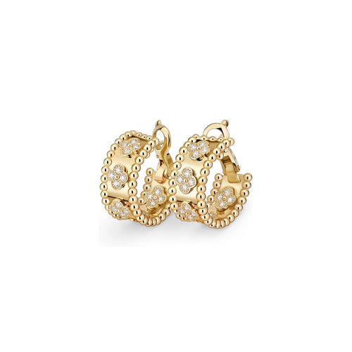 [Riva Jewelry]KALEIDOSCOPE CLOVER HOOP EARRINGS