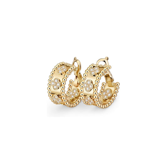 [Riva Jewelry]KALEIDOSCOPE CLOVER HOOP EARRINGS