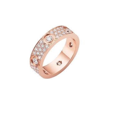 [Riva Jewelry]LOVE 5.5MM FULL-PAVÉ 6-DIAMOND RING