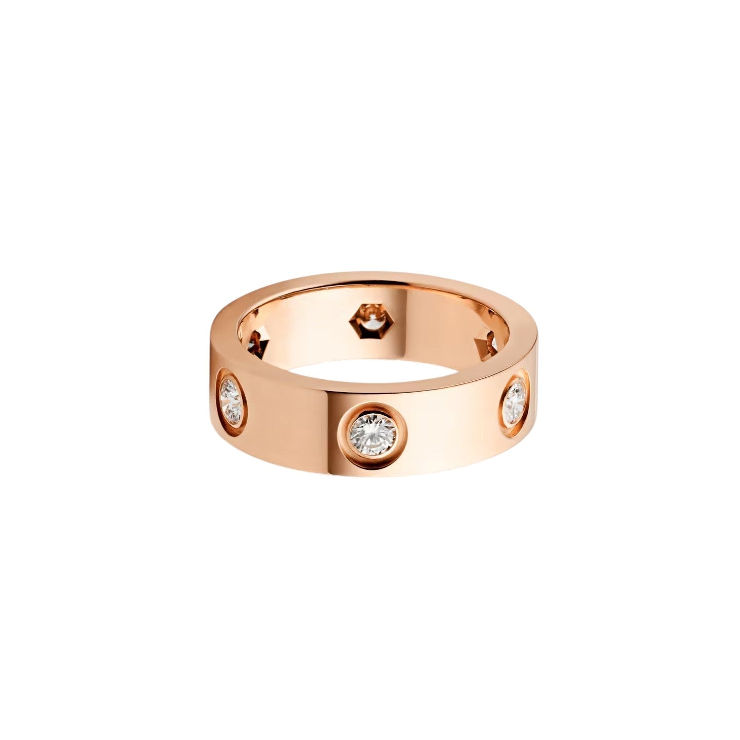 [Riva Jewelry]LOVE 5.5MM 6 DIAMONDS RING