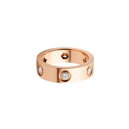 [Riva Jewelry]LOVE 5.5MM 6 DIAMONDS RING