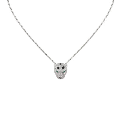 [Riva Jewelry]LEOPARD HEAD FULL PAVÉ DIAMOND PENDANT NECKLACE