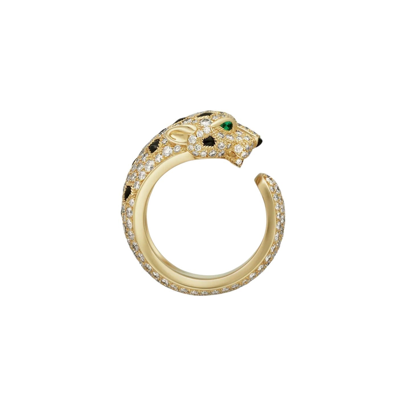 [Riva Jewelry]PANTHÈRE DE DIAMOND HALF-PAVÉ MEDIUM RING
