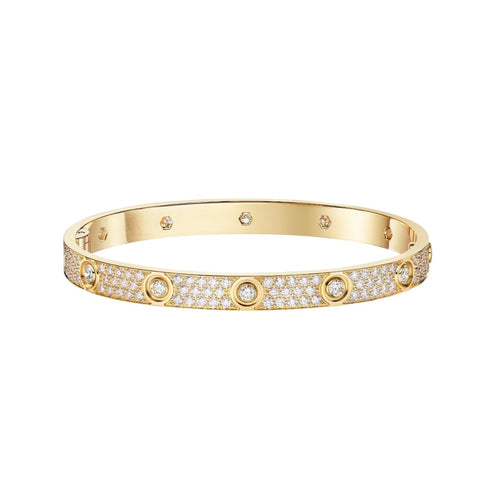 [Riva Jewelry]CLASSIC 6.1MM LOVE BANGLE - 10-DIAMOND FULL PAVÉ