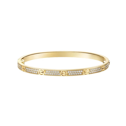 [Riva Jewelry]CLASSIC 3.65MM LOVE FULL PAVE BANGLE