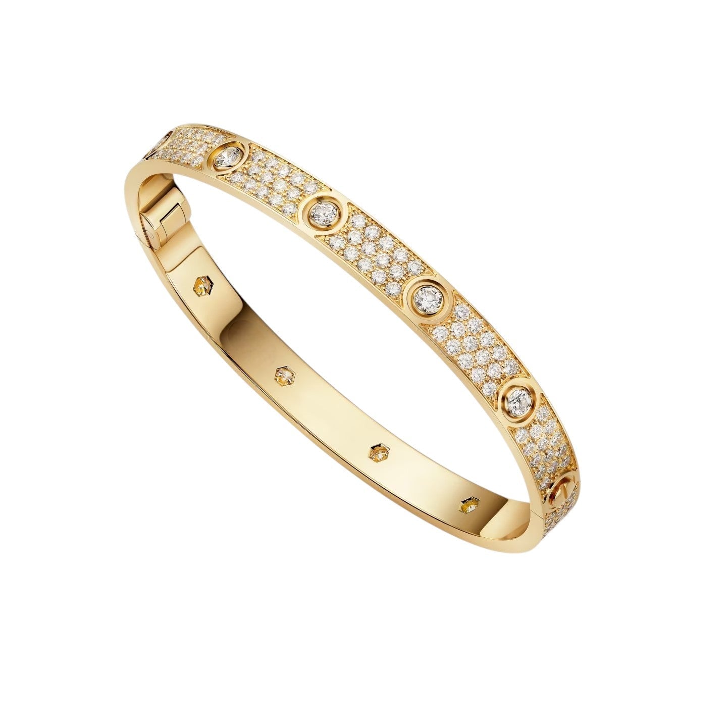 [Riva Jewelry]CLASSIC 6.1MM LOVE BANGLE - 10-DIAMOND FULL PAVÉ