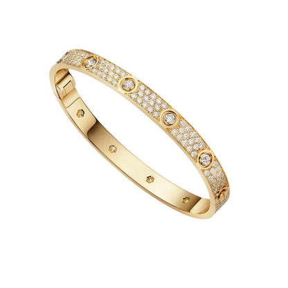 [Riva Jewelry]CLASSIC 6.1MM LOVE BANGLE - 10-DIAMOND FULL PAVÉ