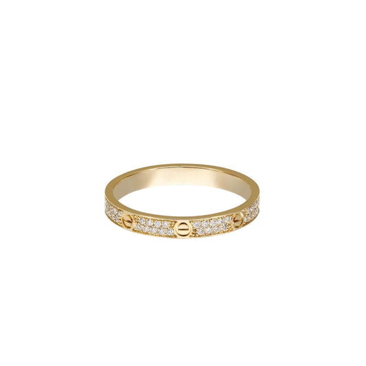 [Riva Jewelry]LOVE 2.6MM PAVÉ DIAMOND RING
