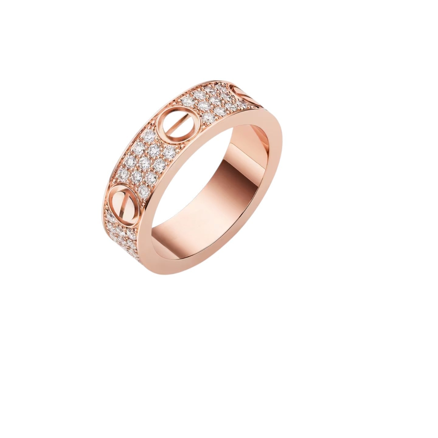 [Riva Jewelry]LOVE 5.5MM FULL-PAVÉ DIAMOND RING
