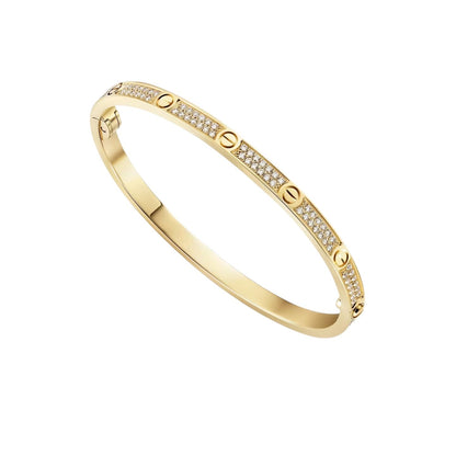 [Riva Jewelry]CLASSIC 3.65MM LOVE FULL PAVE BANGLE