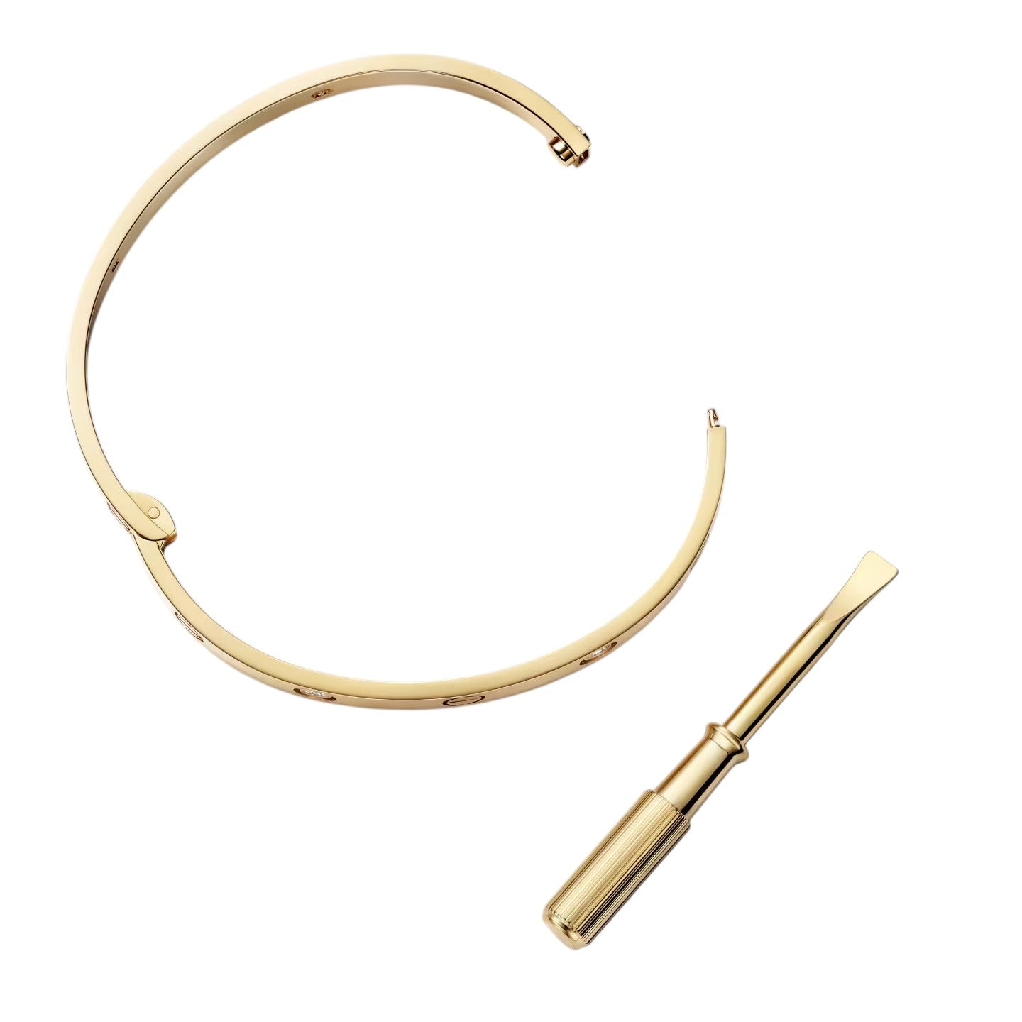 [Riva Jewelry]CLASSIC 6.1MM LOVE SINGLE-SCREW CLOSURE BANGLE - 4-DIAMOND