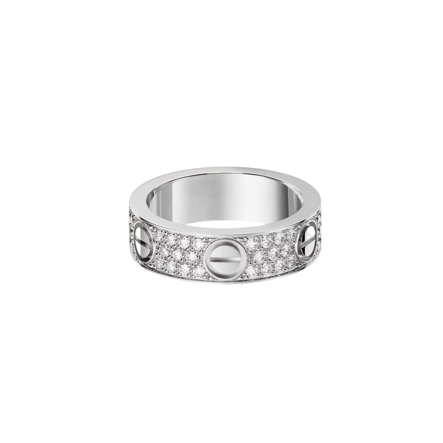 [Riva Jewelry]LOVE 5.5MM FULL-PAVÉ DIAMOND RING