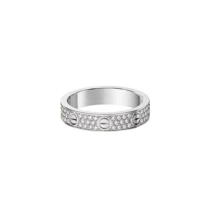 [Riva Jewelry]LOVE 4MM PAVÉ DIAMOND RING