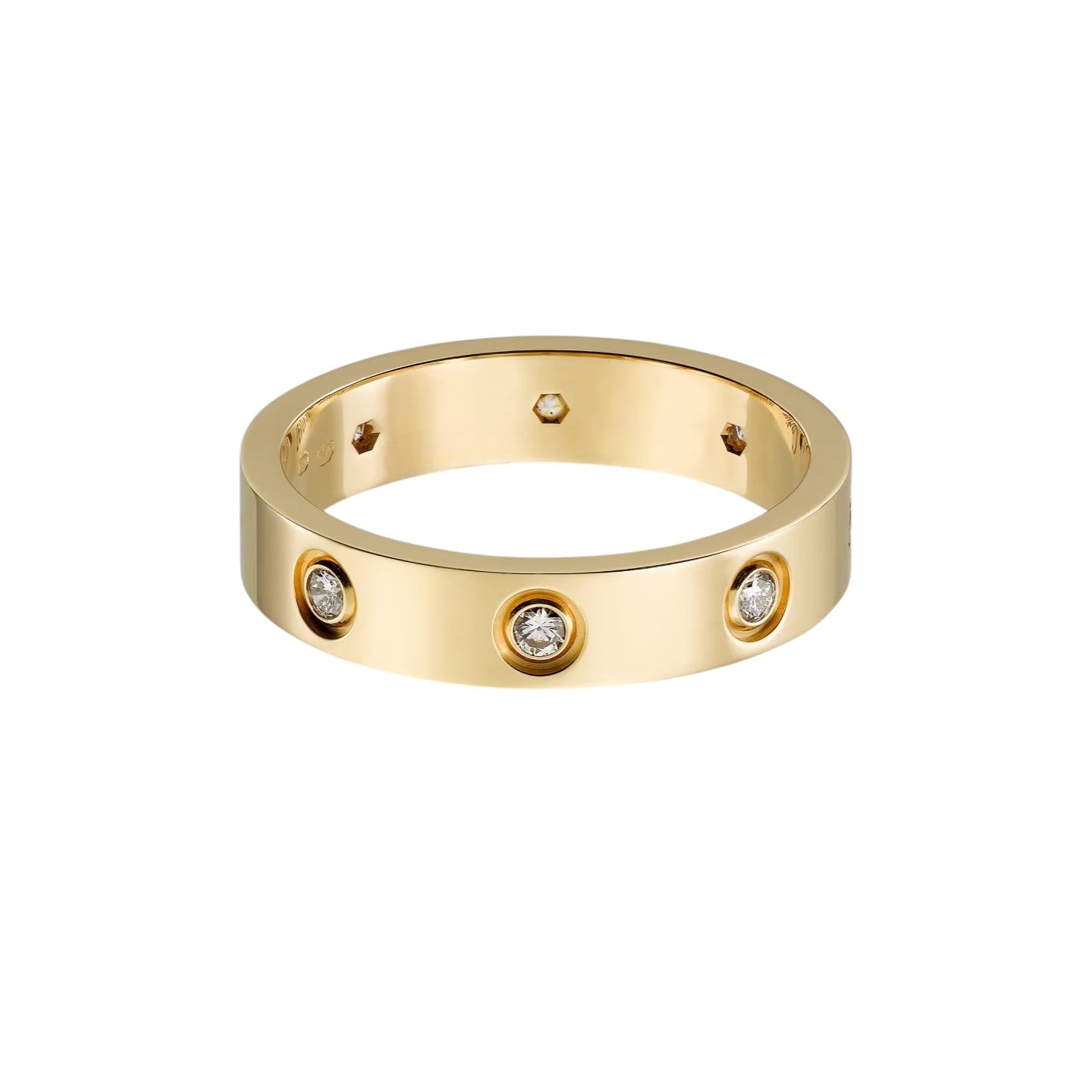[Riva Jewelry]LOVE 4MM 8 DIAMONDS RING