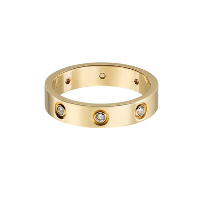 [Riva Jewelry]LOVE 4MM 8 DIAMONDS RING