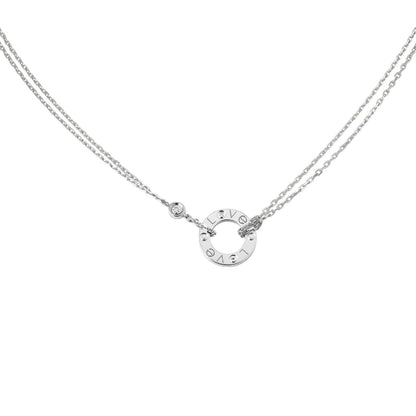 [Riva Jewelry]LOVE CIRCULAR PENDANT 2-DIAMOND NECKLACE